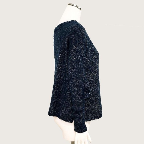 Joie Blue Knit Metallic Sweater - Picture 5 of 9